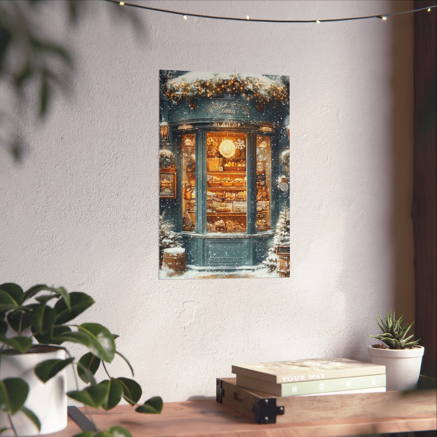 “Sugar & Snowflakes Bakery”- Matte Canvas Poster