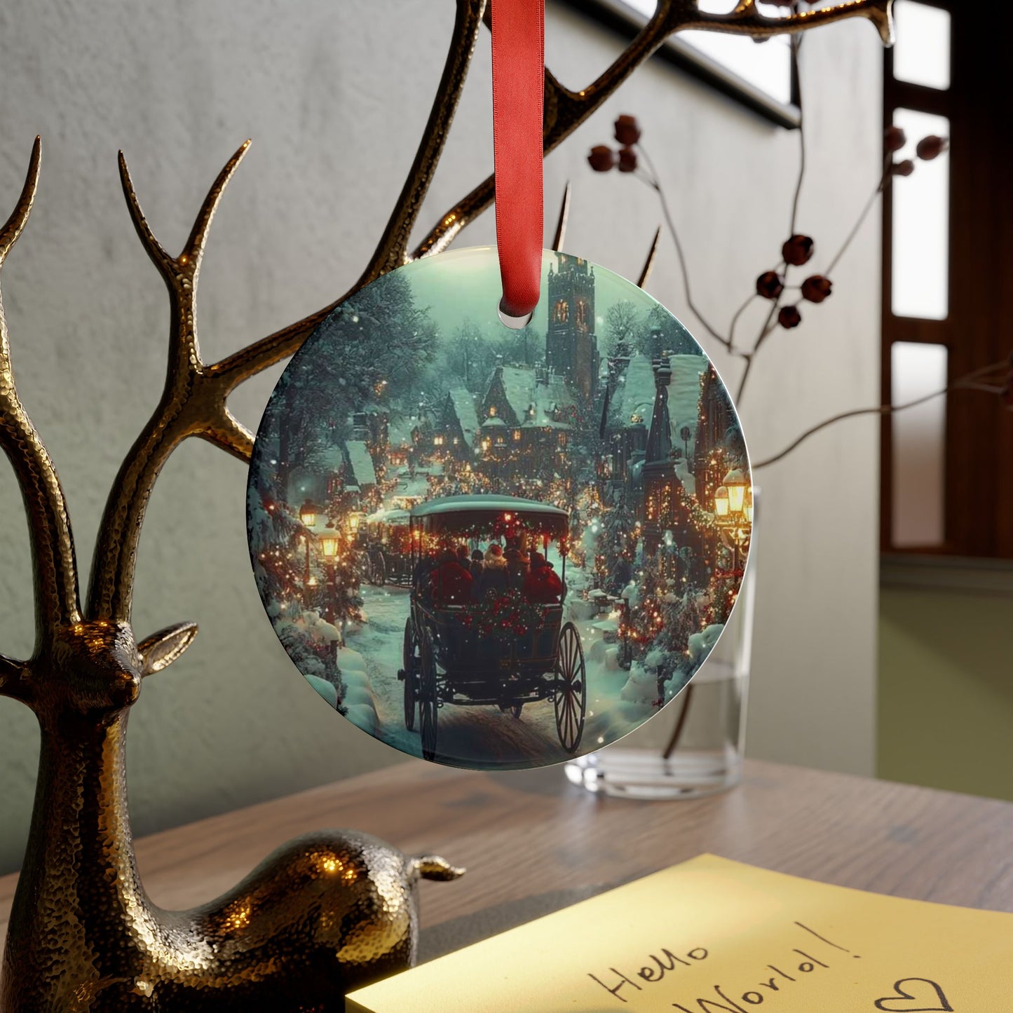 “Through the Snow, To Christmas” - Acrylic Ornament