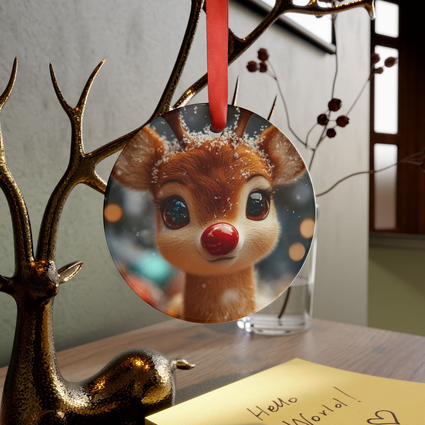 “Nose So Bright” - Reindeer Acrylic Ornament