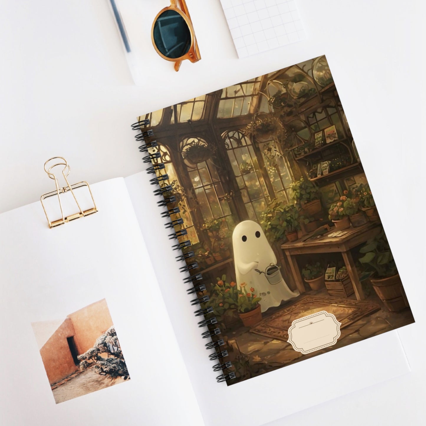 "The Greenhouse Ghost" - Spiral Notebook
