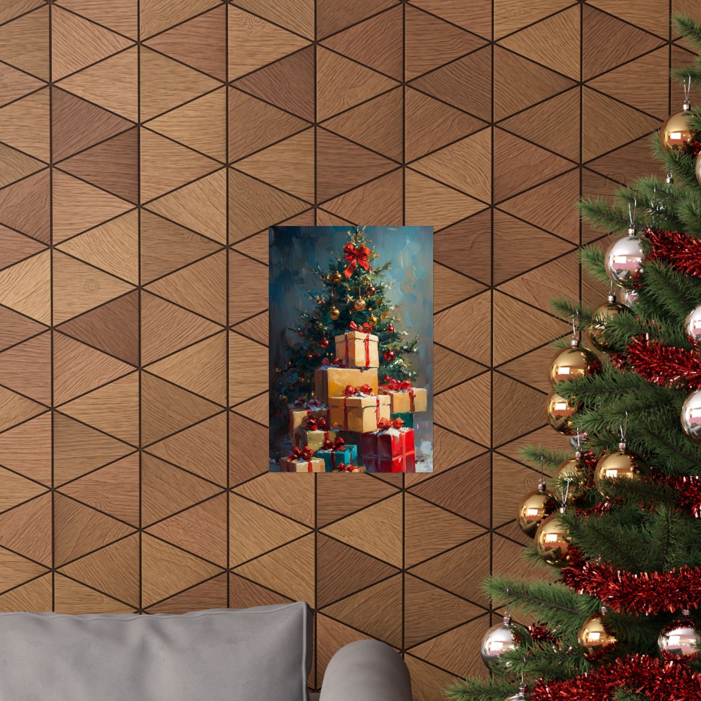 “Wrapped in Christmas” - Matte Canvas Poster