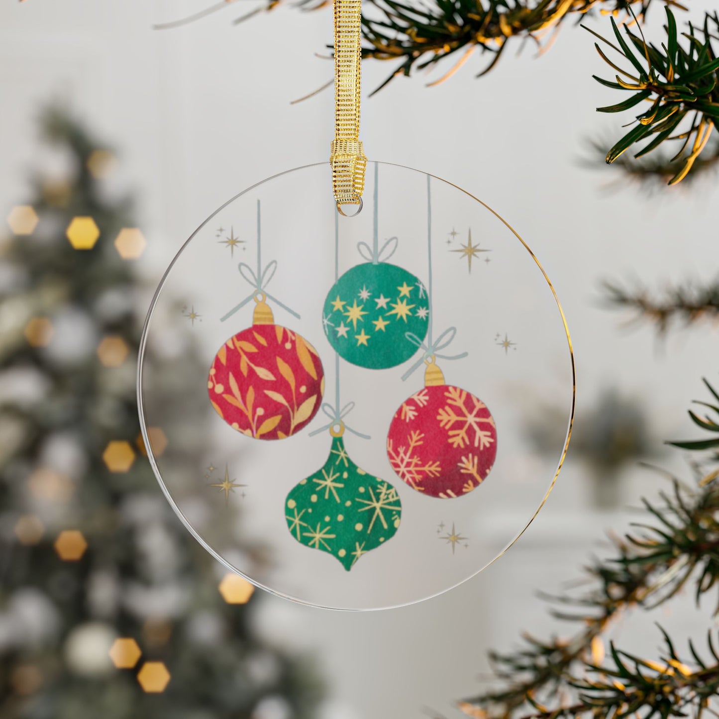 “Holiday Hanging Magic” - Clear Acrylic Ornament