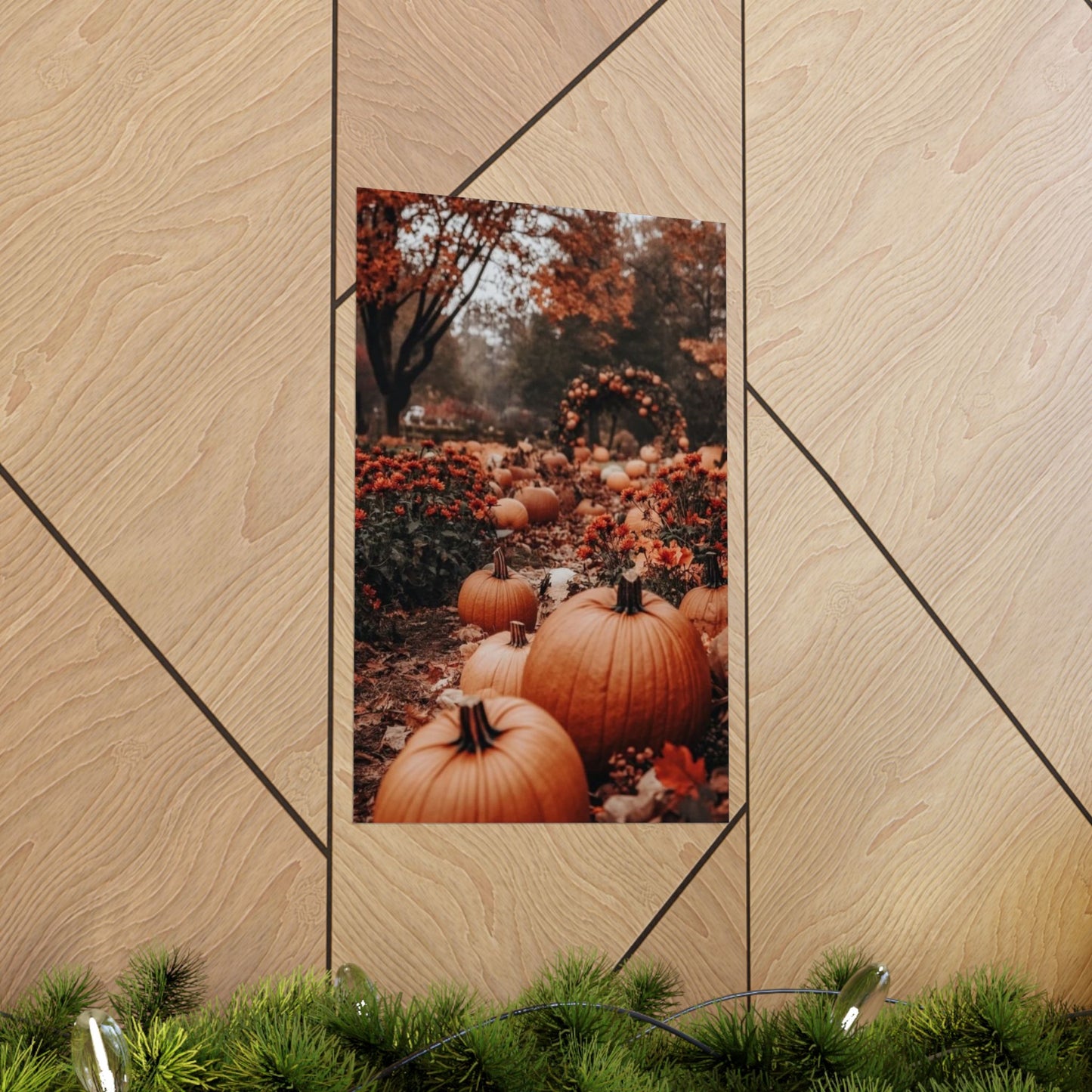 “Path of the Pumpkin Hollow” - Pumpkin Matte Canvas Poster