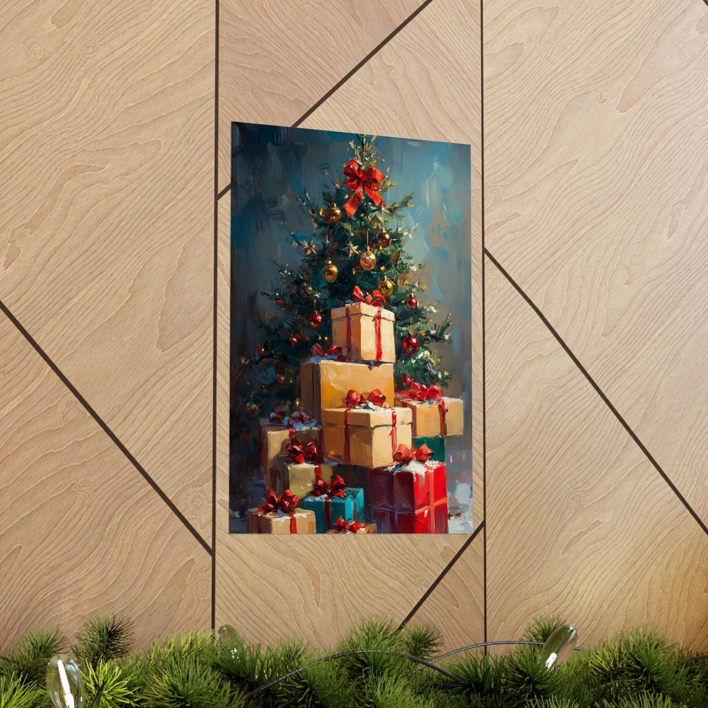 “Wrapped in Christmas” - Matte Canvas Poster