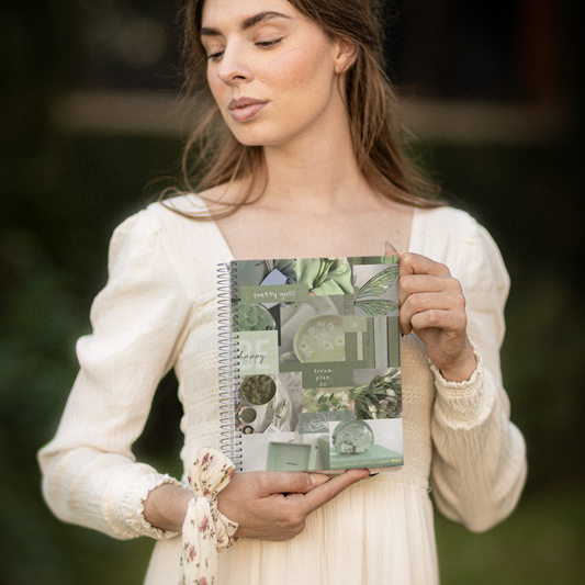 Woodland Wonder Chic Green Spiral Notebook