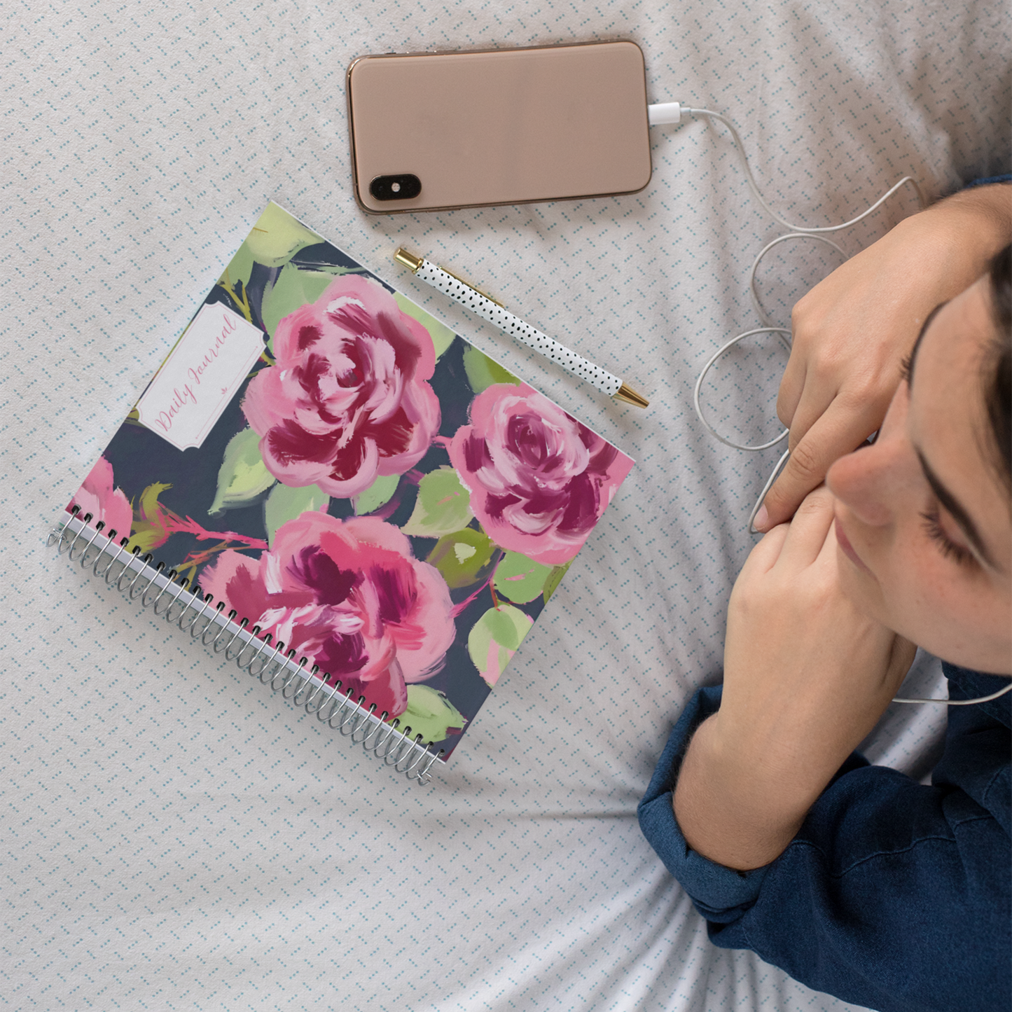 Blush Petals & Daydreams Spiral Notebook