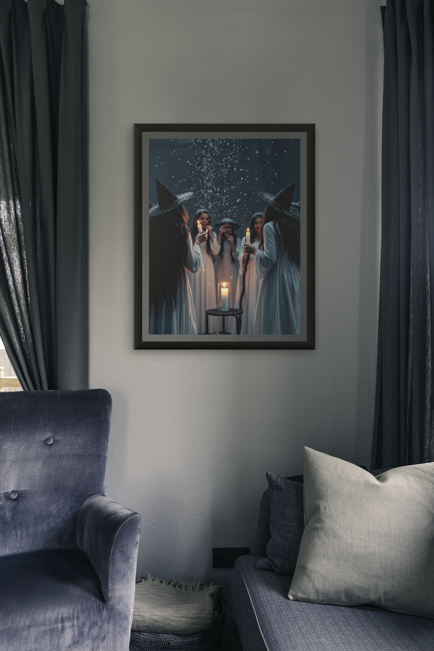 Whispers in the Snow: The Coven's Vigil Satin poster