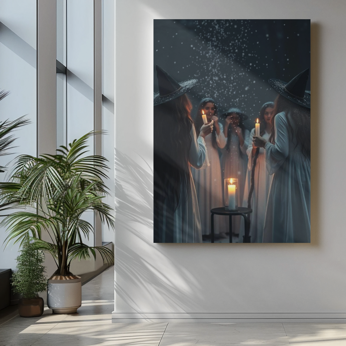 Whispers in the Snow: The Coven's Vigil Satin poster