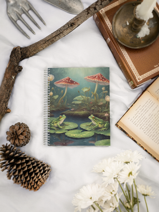“The Secret Pond” - Frog Spiral Notebook