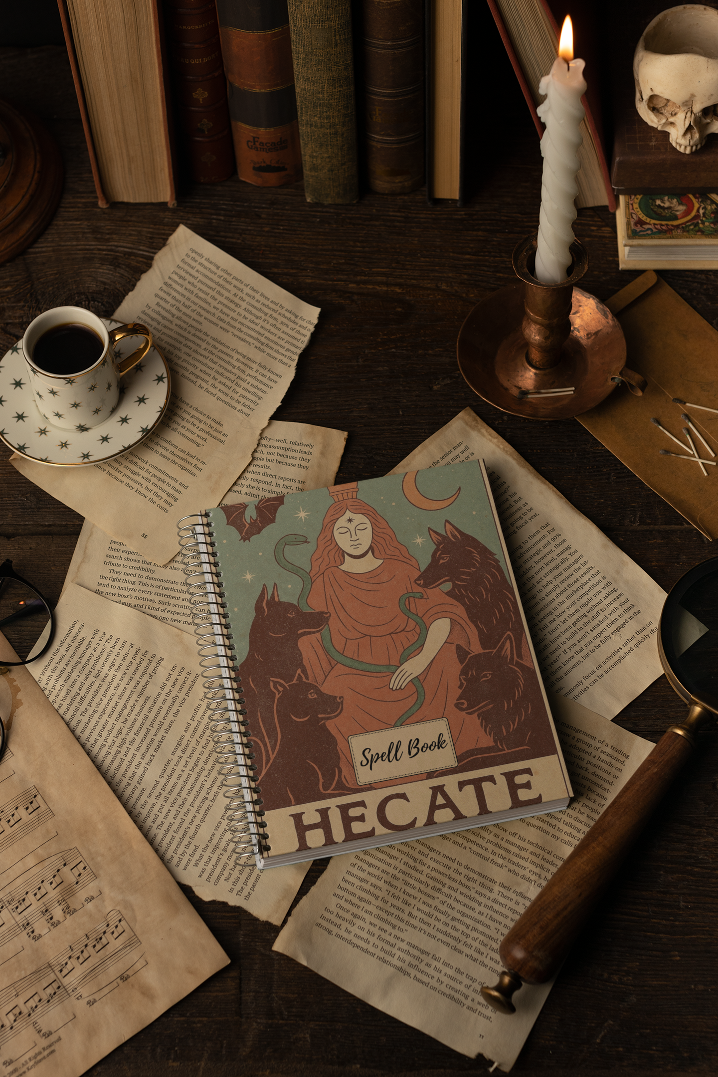 Witching Hour Pages - Hecate Spiral Notebook