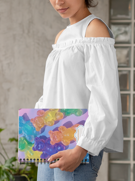 “Sweet Scribbles” — Gummy Bear Spiral Notebook