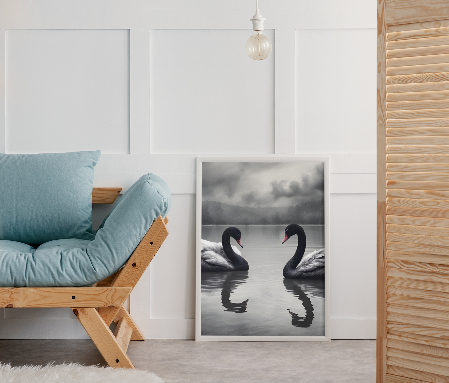 "The Lake Remembers" - Swan Satin Poster