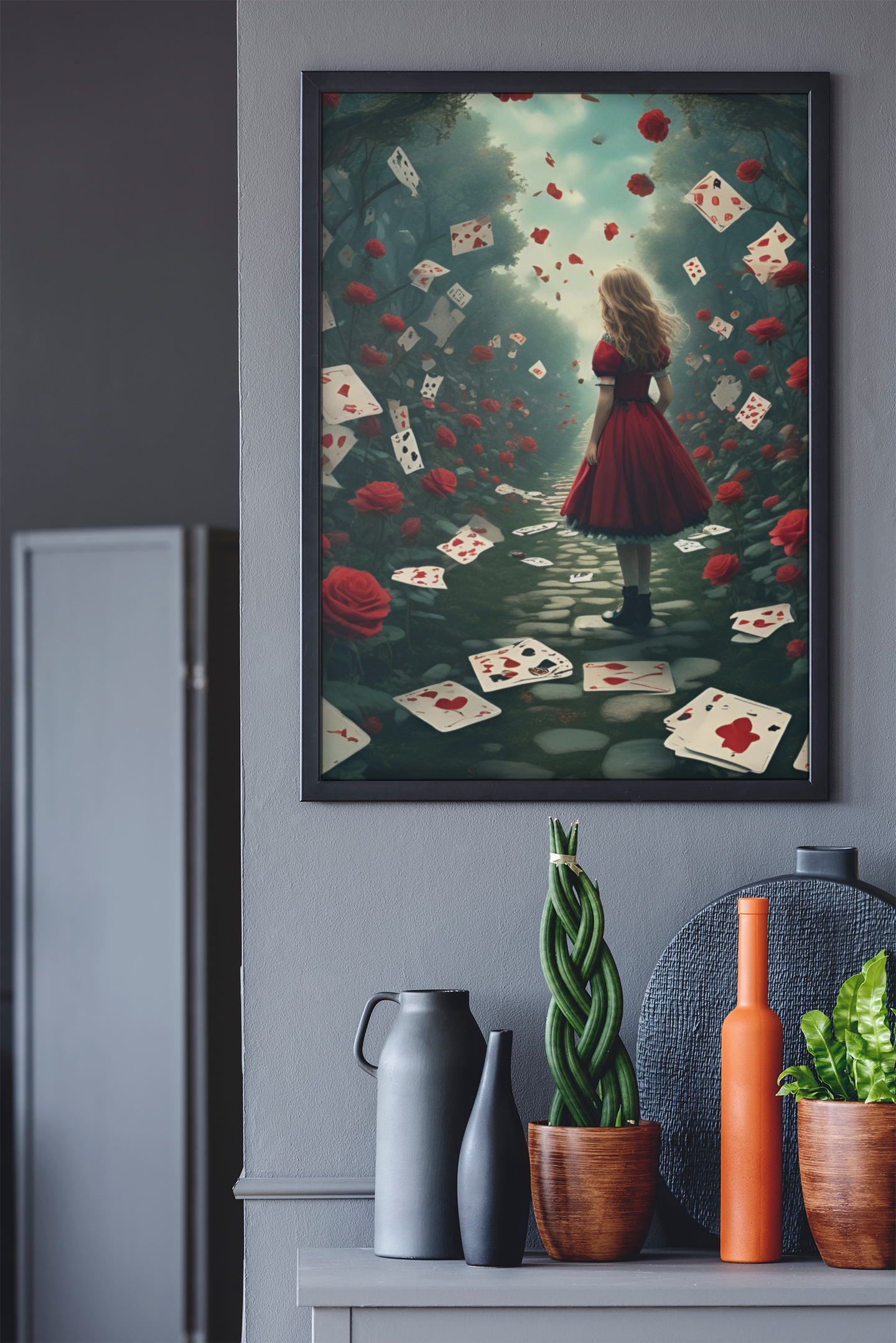A Dark Fairytale Descent - Satin Poster