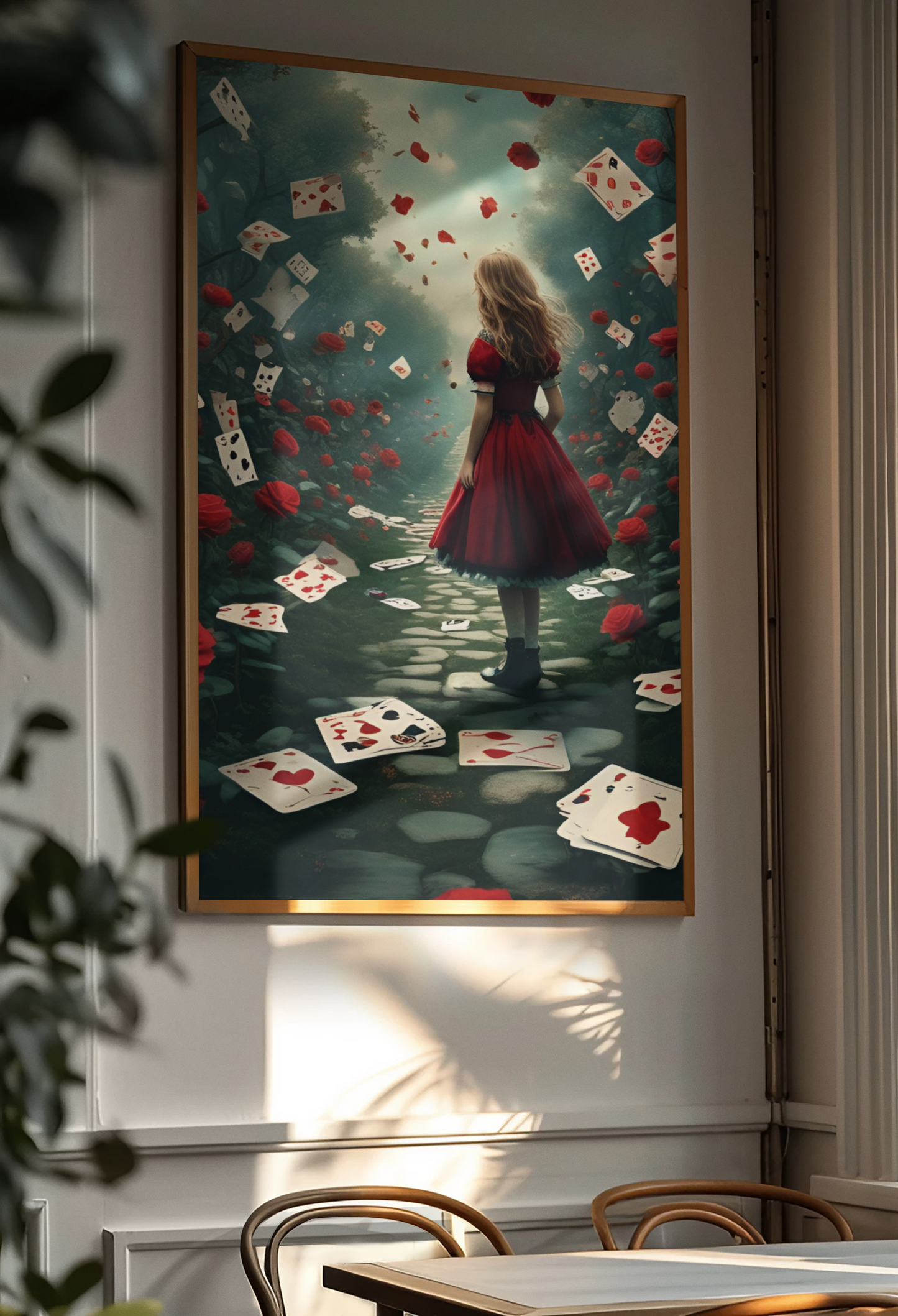 A Dark Fairytale Descent - Satin Poster
