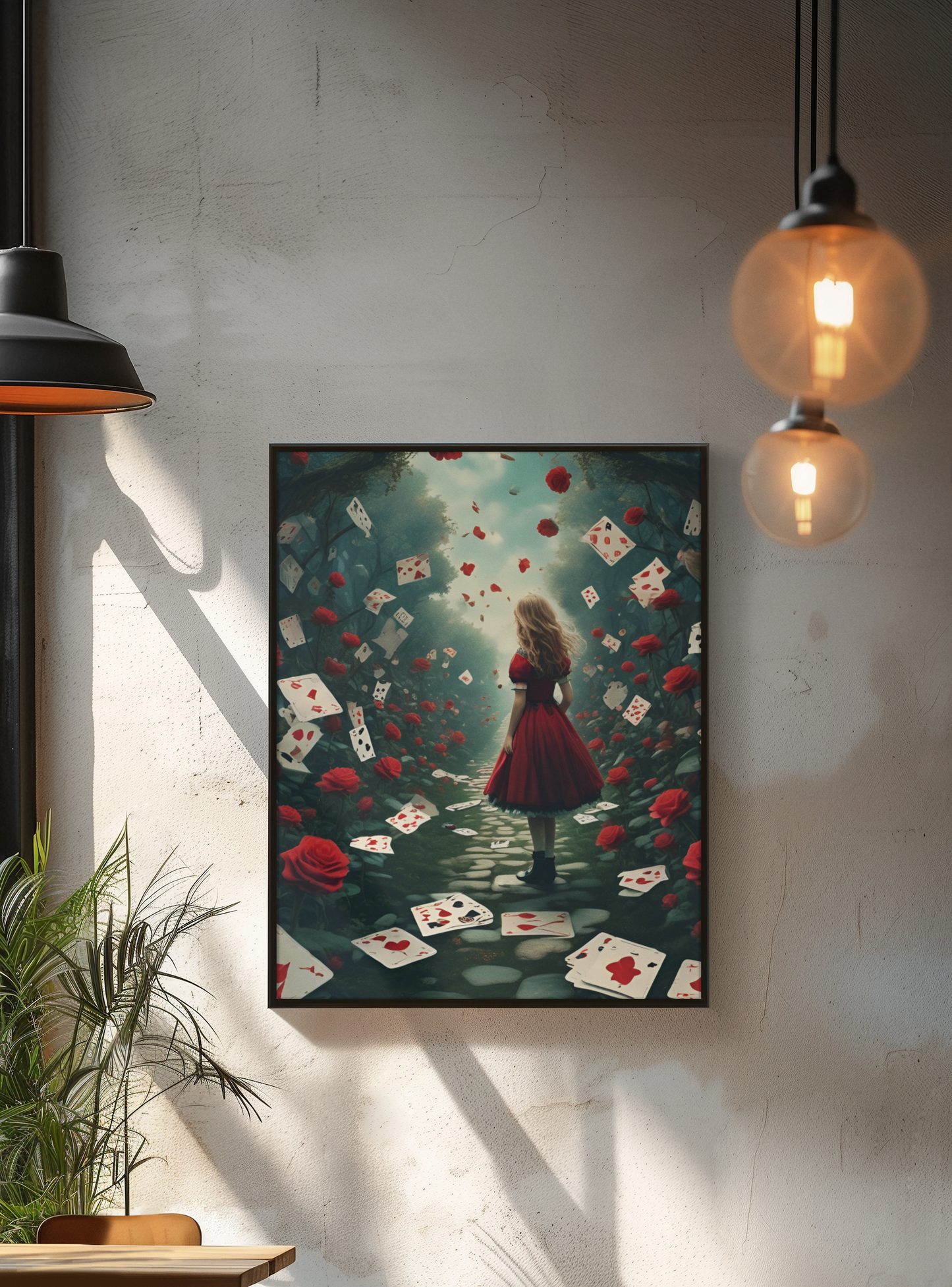 A Dark Fairytale Descent - Satin Poster
