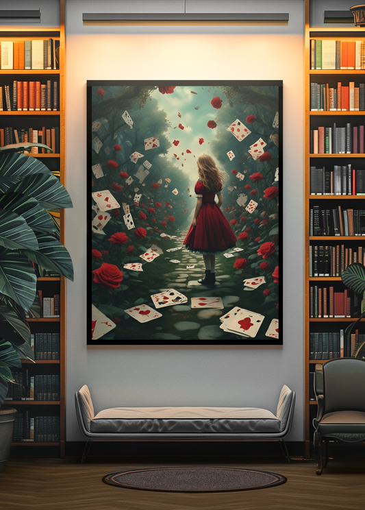 A Dark Fairytale Descent - Satin Poster