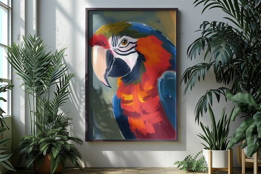 “Color Me Wild” - Parrot Satin Poster