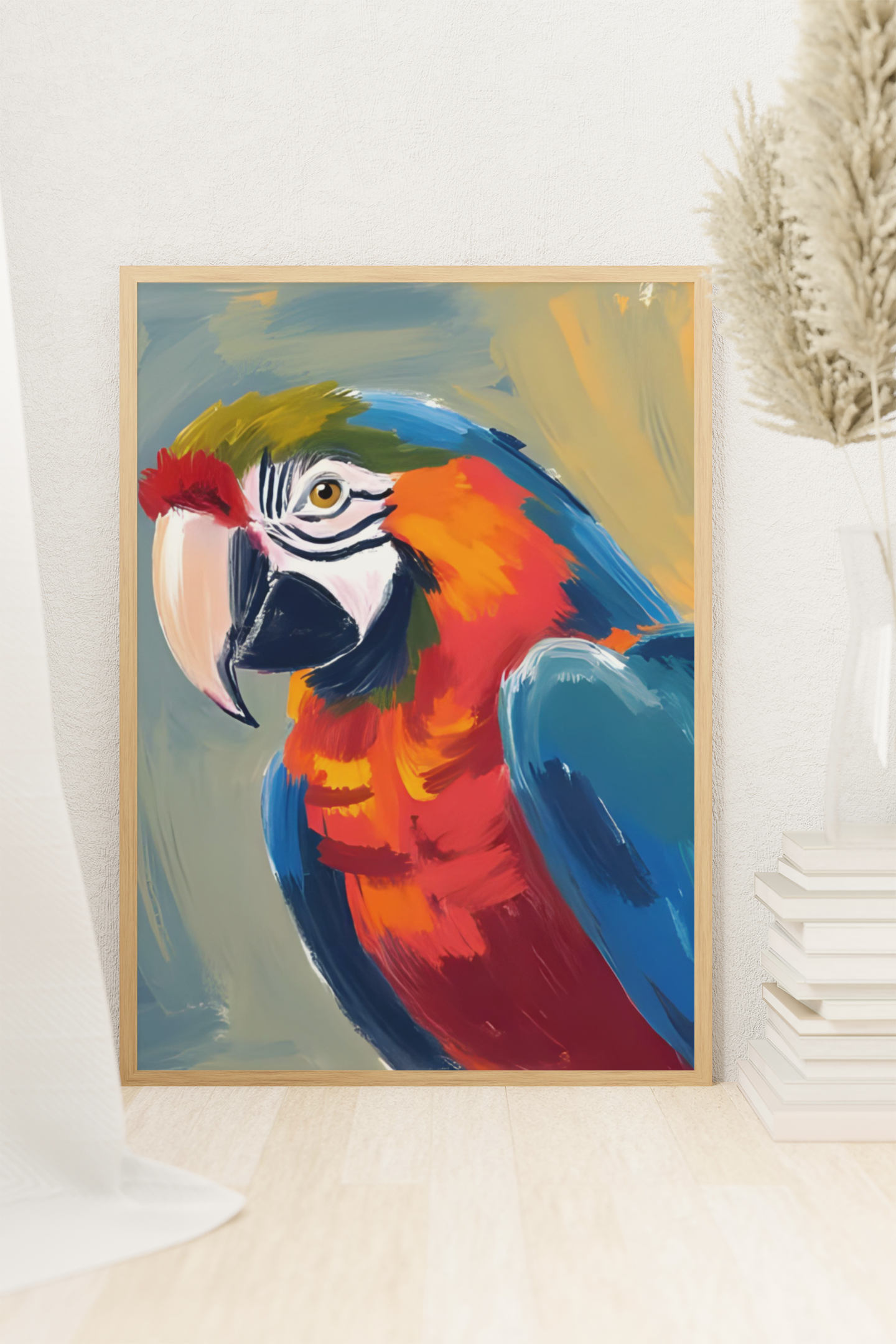 “Color Me Wild” - Parrot Satin Poster
