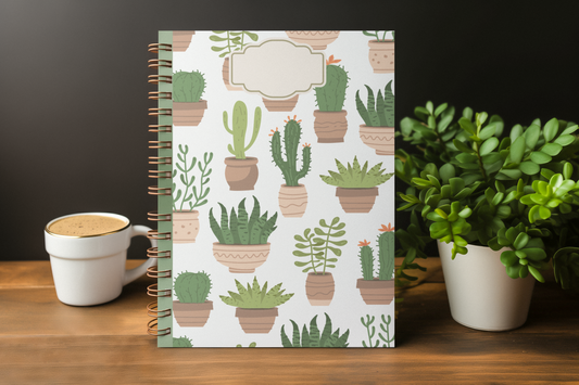“Prickles & Pages” Cactus Spiral Notebook