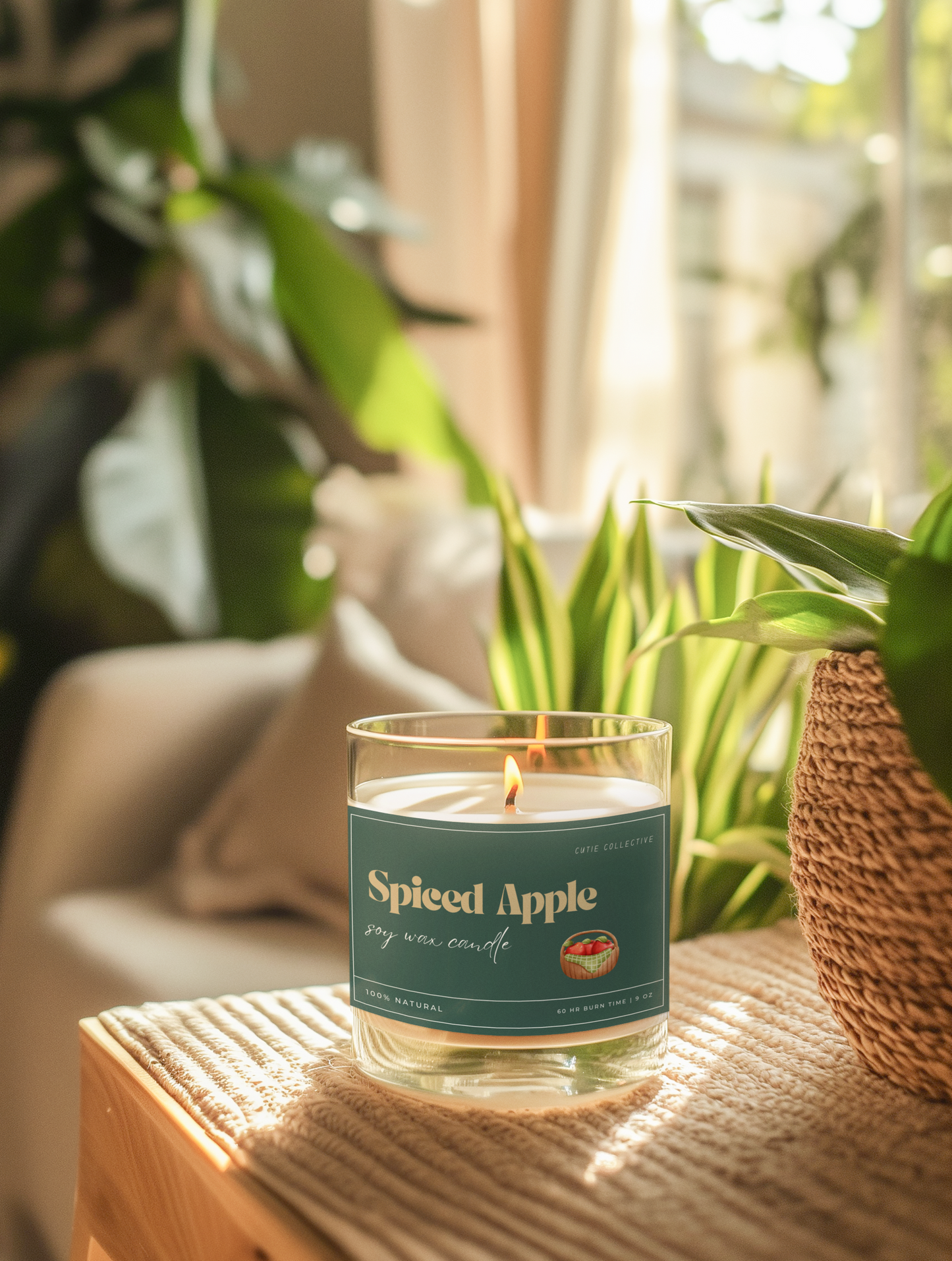 Spiced Apple Scented Soy Candle 9oz