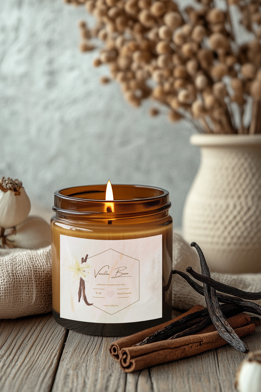 Vanilla Bean Scented Soy Candle 9oz