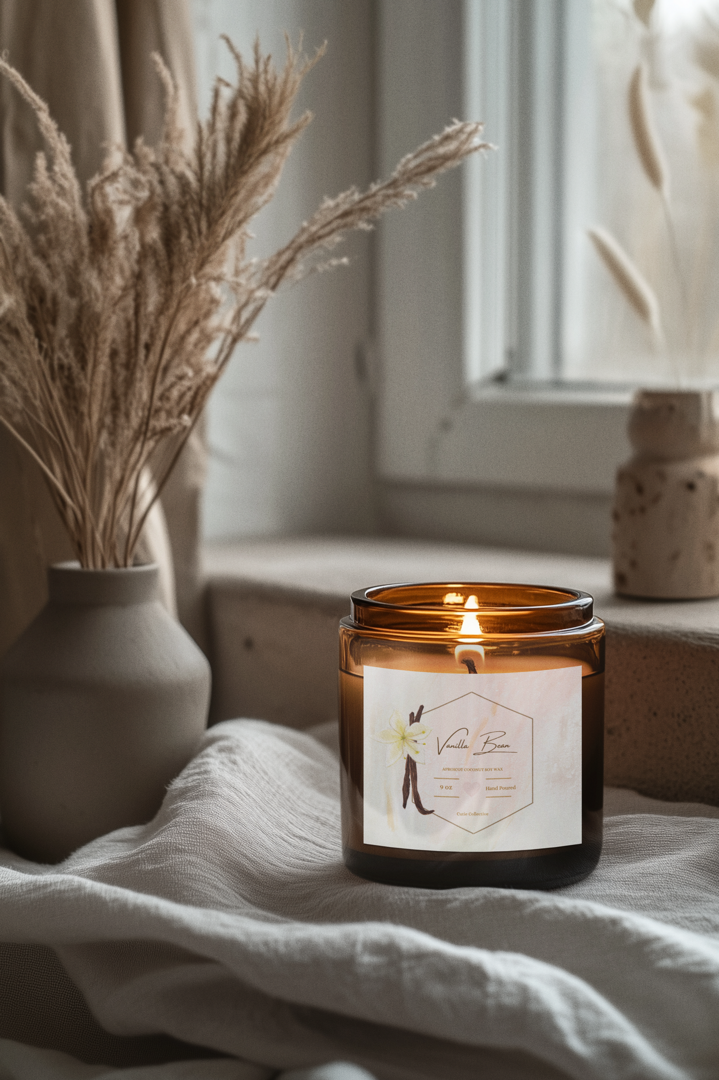 Vanilla Bean Scented Soy Candle 9oz
