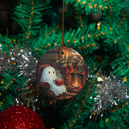 “A Hauntingly Warm Holiday” - Ghost Acrylic Ornament