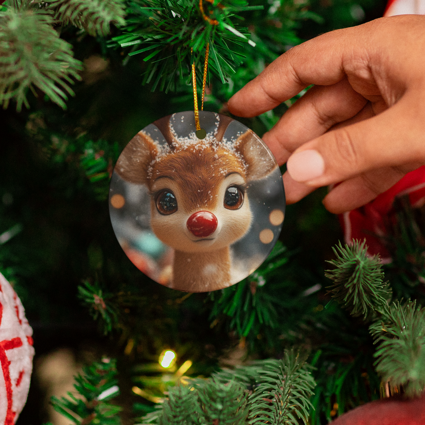 “Nose So Bright” - Reindeer Acrylic Ornament