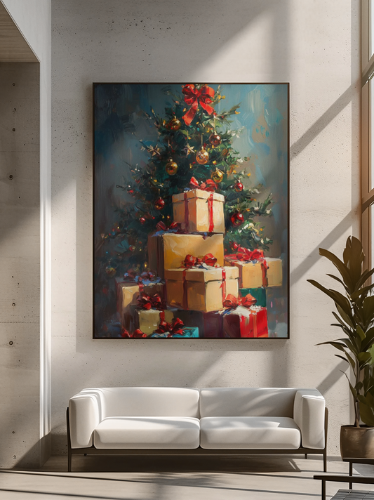 “Wrapped in Christmas” - Matte Canvas Poster