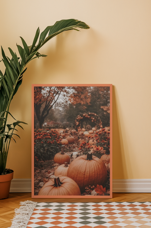 “Path of the Pumpkin Hollow” - Pumpkin Matte Canvas Poster