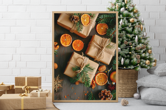 “Sun-Kissed Citrus Cheer” - Matte Canvas Poster