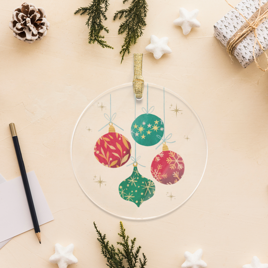 “Holiday Hanging Magic” - Clear Acrylic Ornament