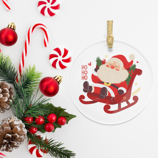 “Sleigh Full of Cheer” - Clear Acrylic Ornament