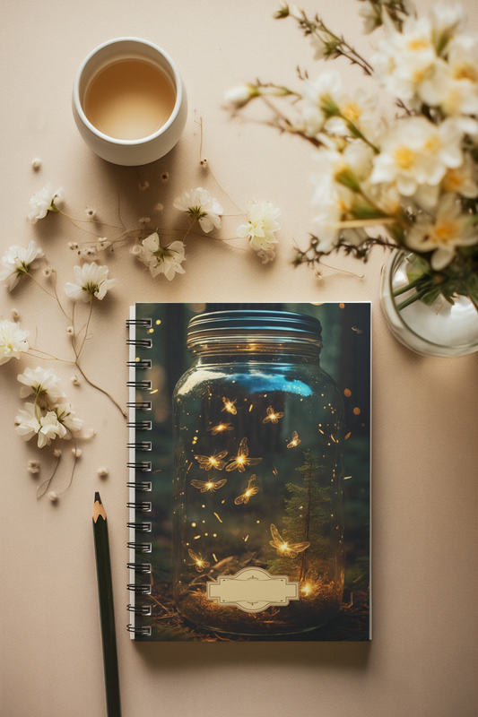 "Jar of Light" - Spiral Notebook