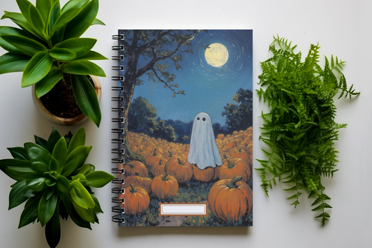 “Pumpkin Patch Phantom” - Spiral Notebook