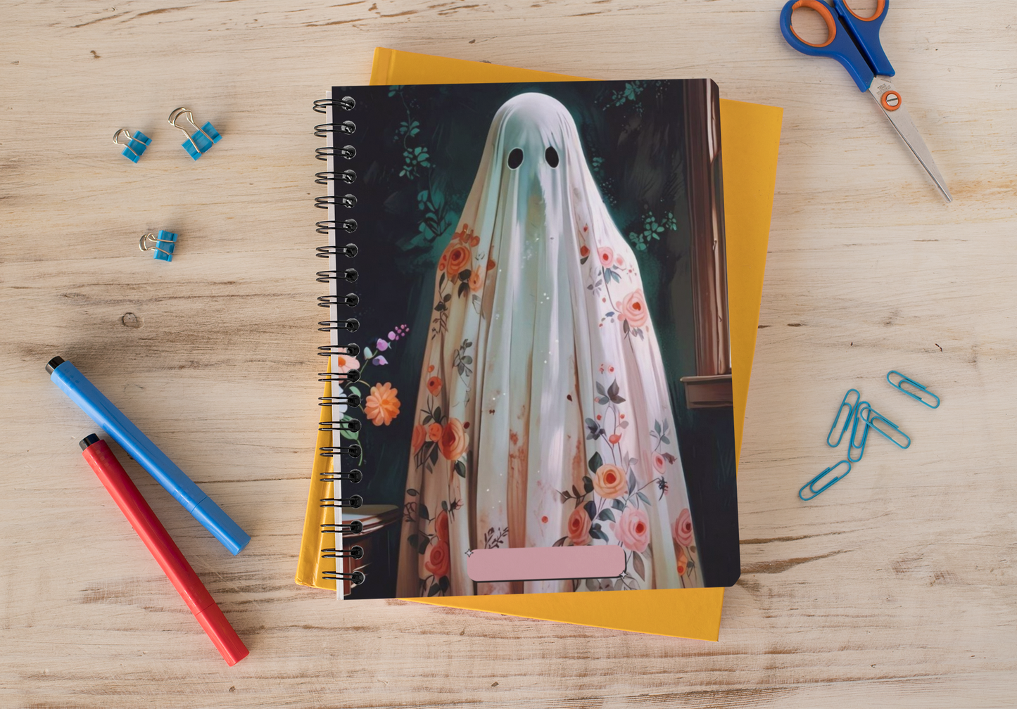 “Floral Hauntings” - Ghost Spiral Notebook
