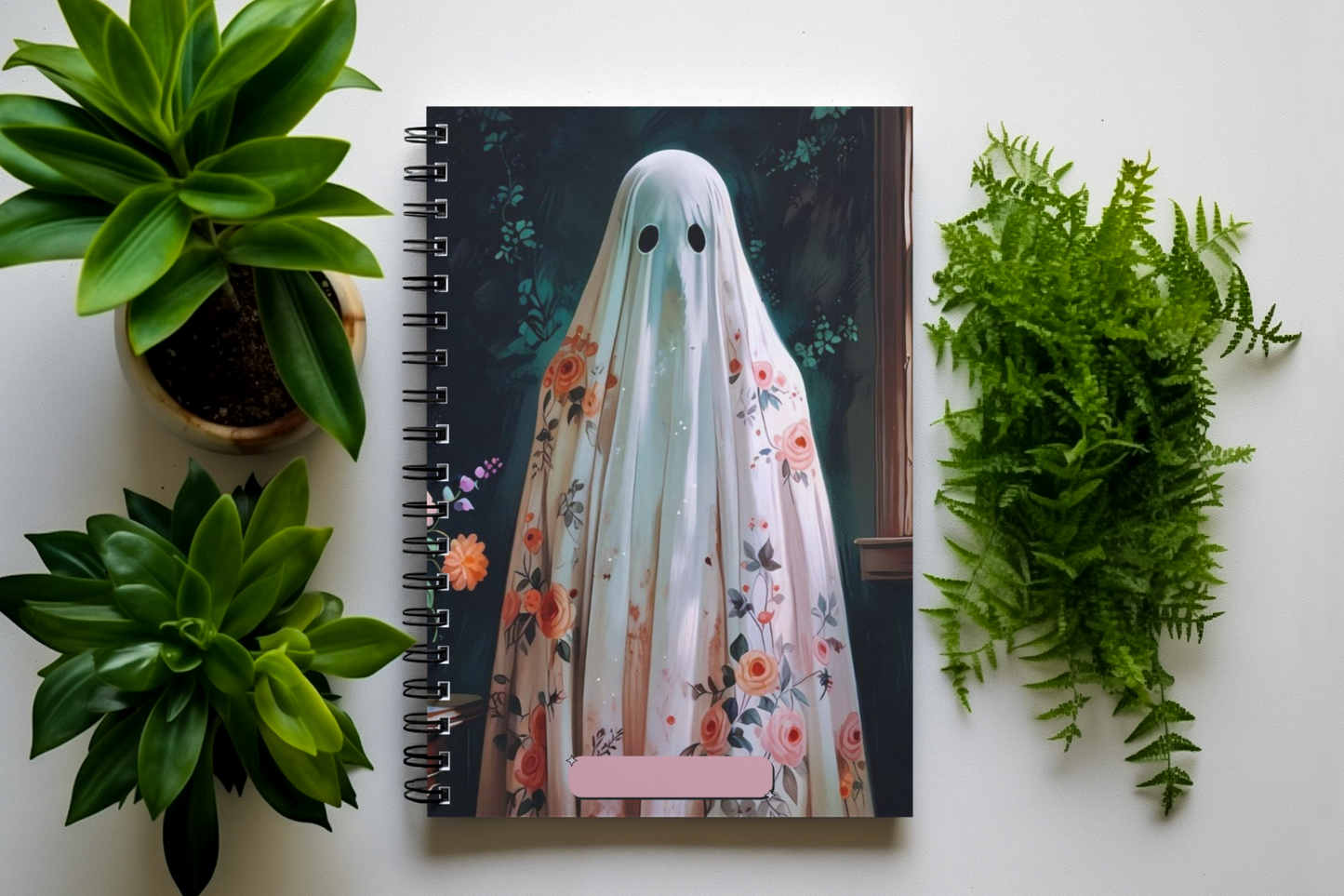 “Floral Hauntings” - Ghost Spiral Notebook