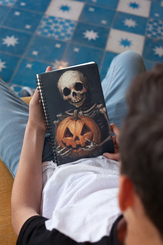 “Midnight Grin” - Skeleton Spiral Notebook