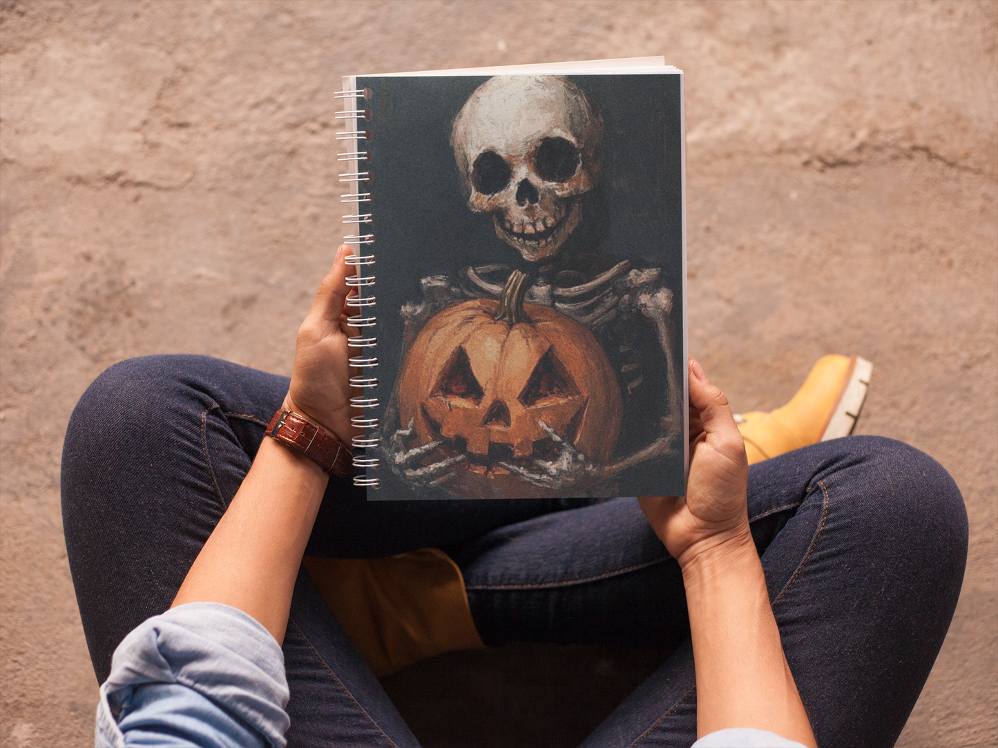 “Midnight Grin” - Skeleton Spiral Notebook