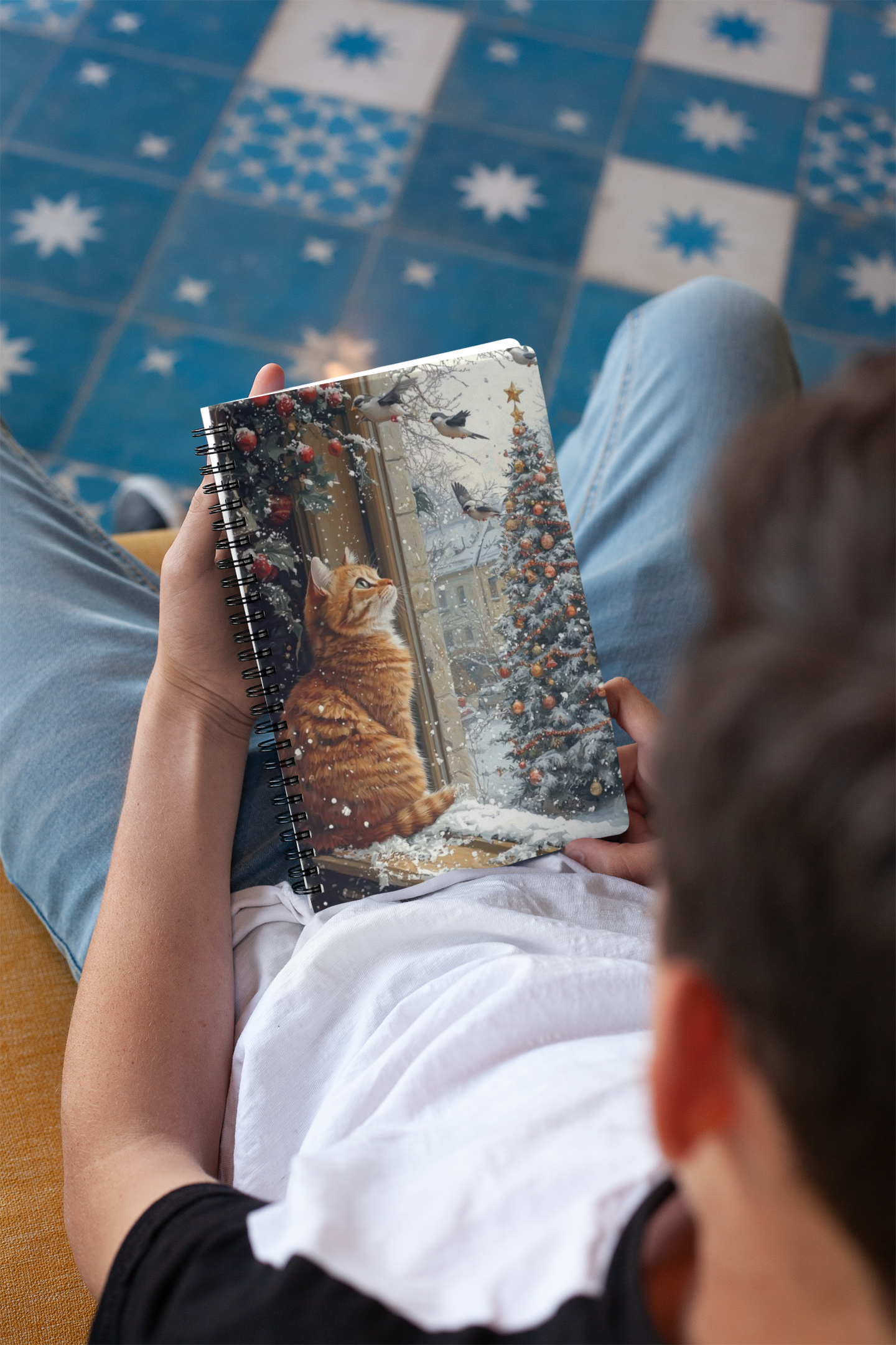“Winter Whiskers” - Cat Spiral Notebook