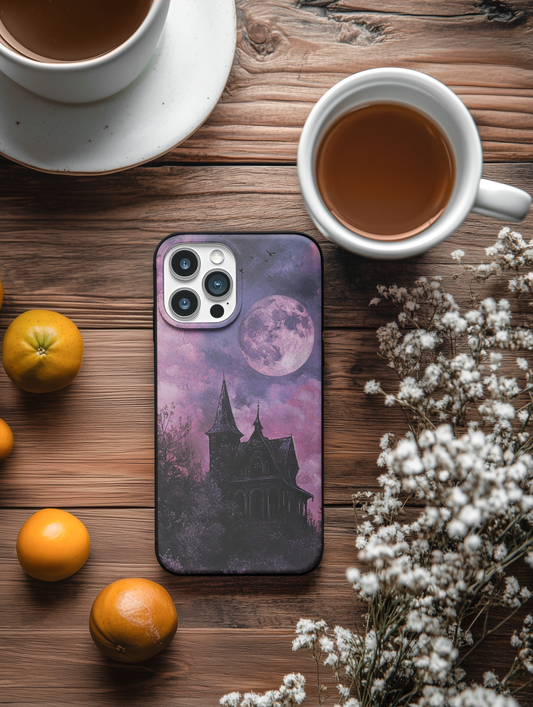 "Moonlit Manor" - Hard Cover Phone Case