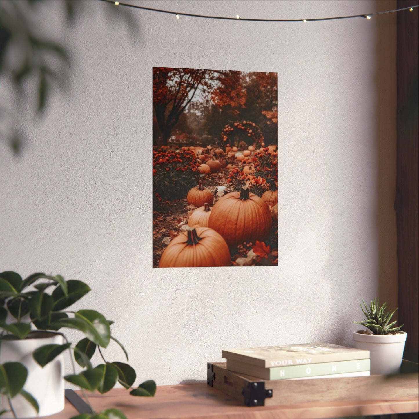 “Path of the Pumpkin Hollow” - Pumpkin Matte Canvas Poster