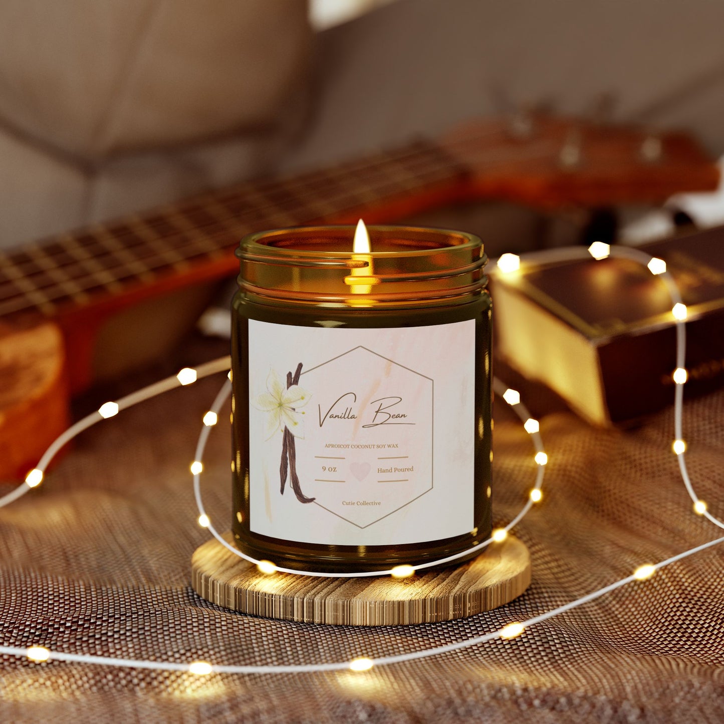 Vanilla Bean Scented Soy Candle 9oz