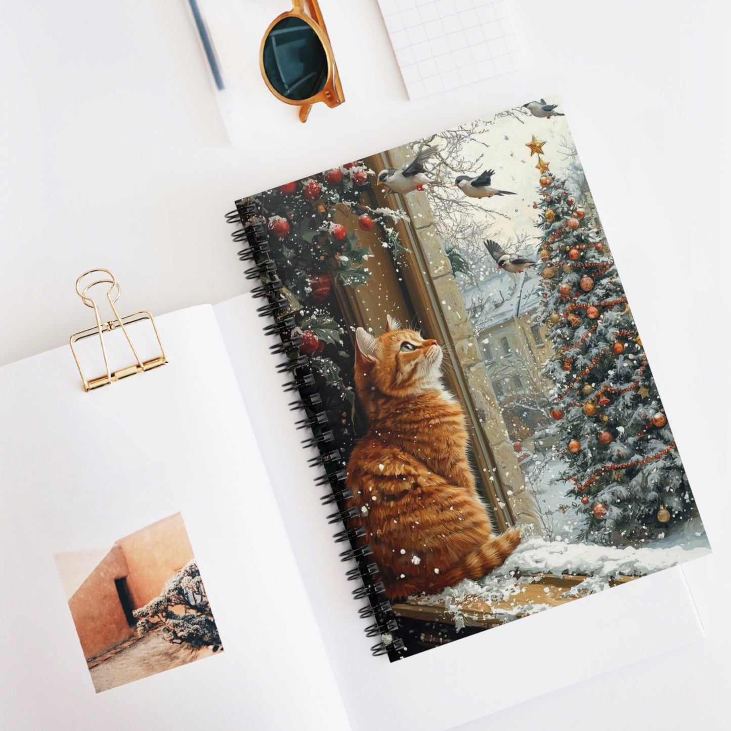 “Winter Whiskers” - Cat Spiral Notebook