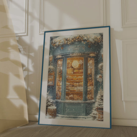 “Sugar & Snowflakes Bakery”- Matte Canvas Poster