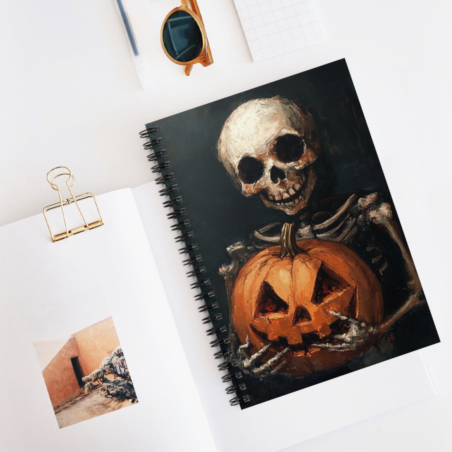 “Midnight Grin” - Skeleton Spiral Notebook