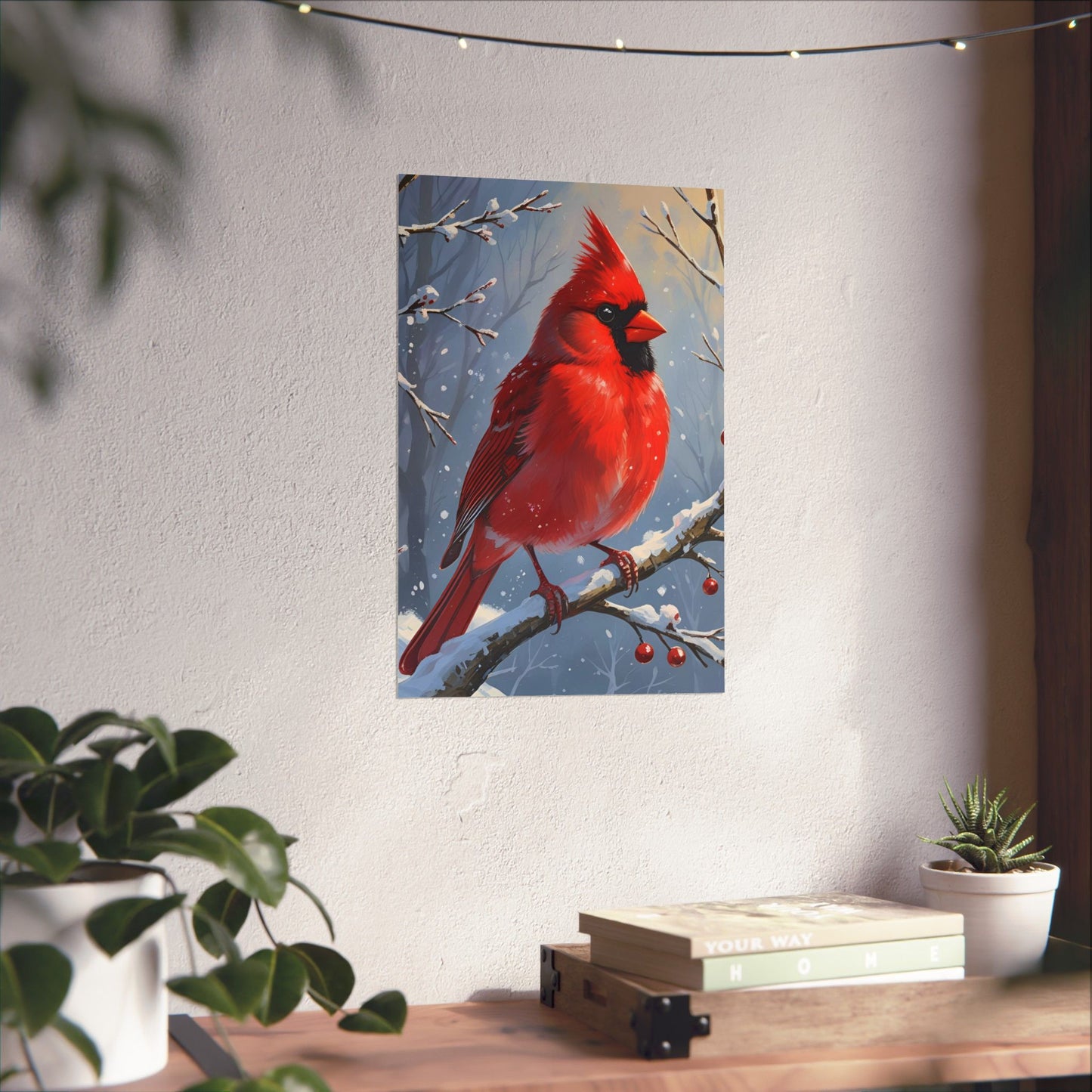 “Cardinal of Christmas” - Matte Canvas Poster
