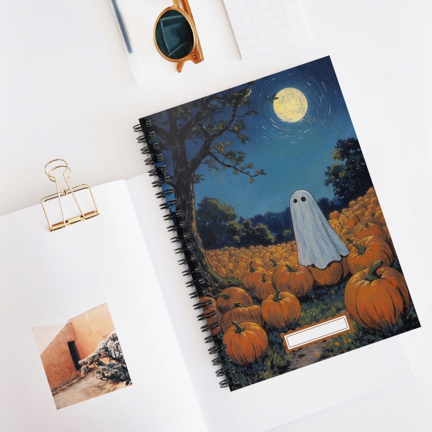 “Pumpkin Patch Phantom” - Spiral Notebook