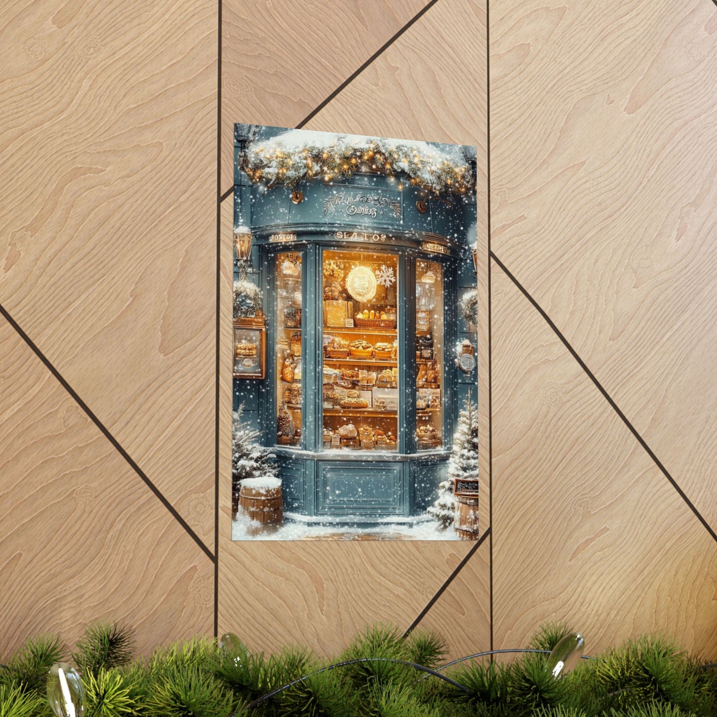 “Sugar & Snowflakes Bakery”- Matte Canvas Poster
