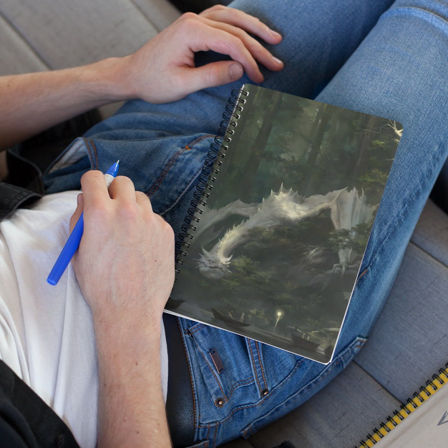 Wings of Winter light Dragon Spiral Notebook